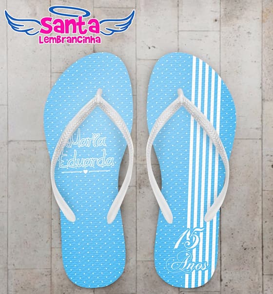 Chinelo Debutante 15 Anos Tiffany Personalizado - COD 1902