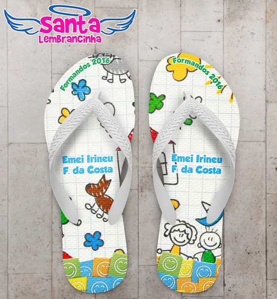 Chinelo Formatura Infantil Personalizado COD 3235
