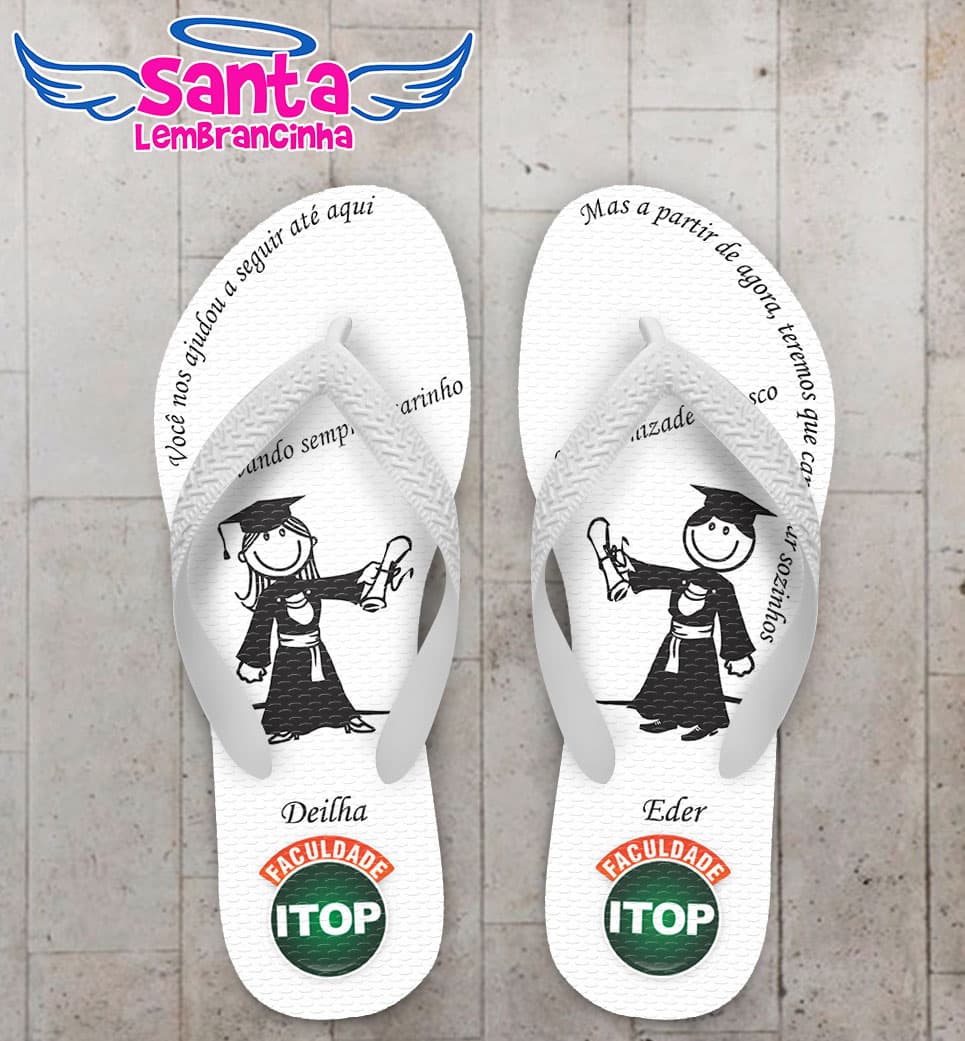 Chinelo Formatura Faculdade Personalizado COD 3087