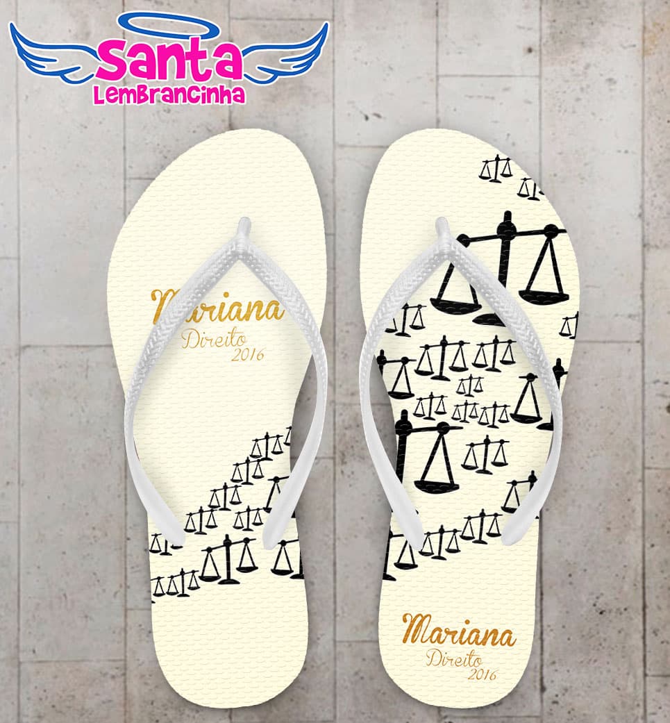Chinelo Formatura Direito Personalizado COD 3291