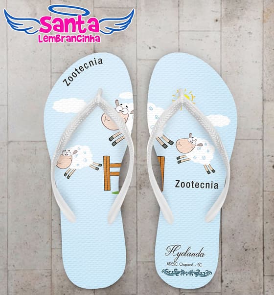 Chinelo Formatura Zootécnia Personalizado COD 3296