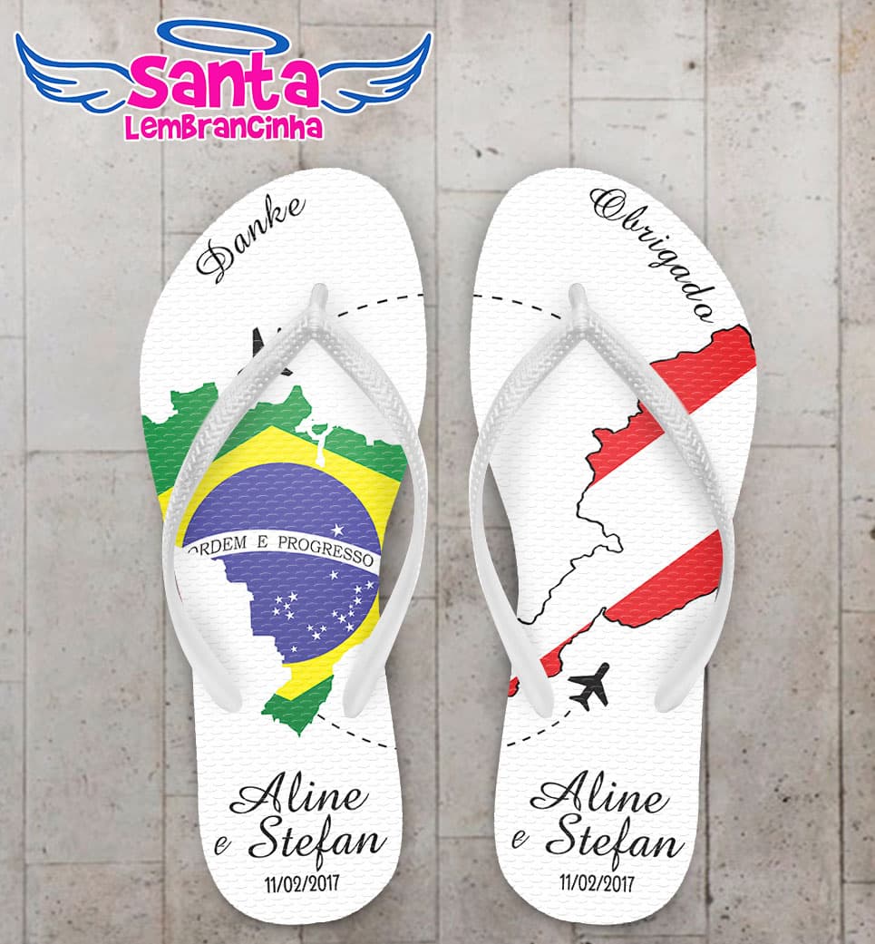 Chinelo Casamento Brasil e Austria COD 3416