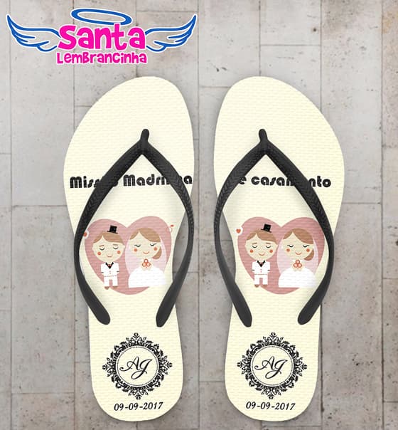 Chinelo Casamento Noivinhos COD 3429