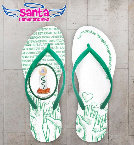 Chinelo Formatura Terapia Ocupacional Frases COD 3434