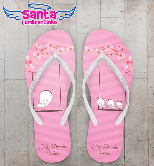 Chinelo Dia das mães Pássaros COD 4055