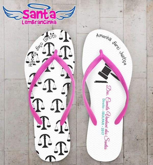 Chinelo Formatura Advogada, Malhete Direito COD 4011