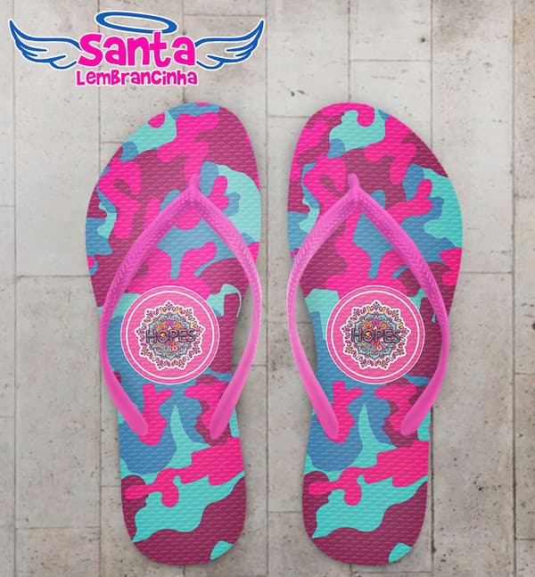 Chinelo Corporativo/Empresa Exército Rosa COD 4066