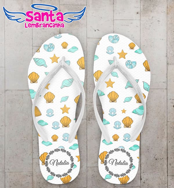Chinelo 15 Anos Debutante Fundo do Mar COD 4041