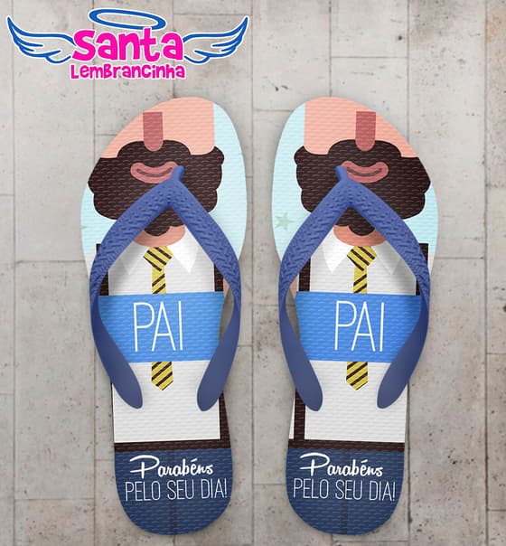 Chinelo Feliz Dia dos pais, Parabéns pelo seu dia COD 5074