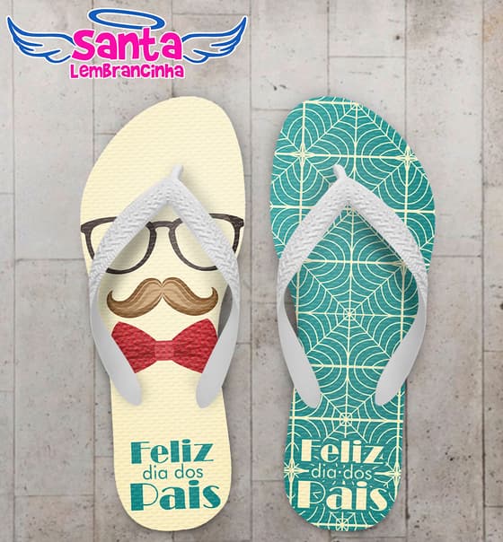 Chinelo Feliz Dia dos pais, Bigode COD 5060