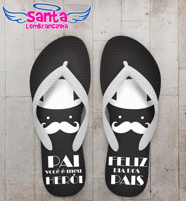 Chinelo Dia dos pais Personalizado, Herói COD 5095