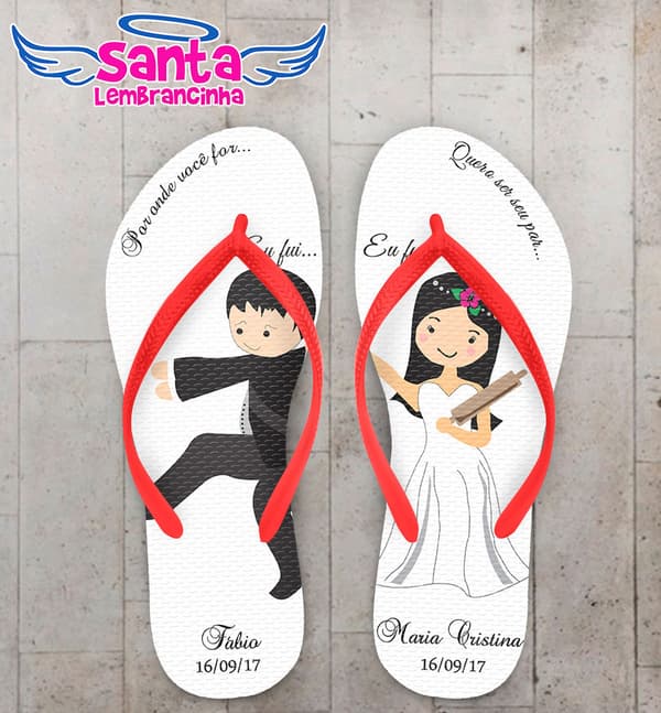 Chinelo Casamento Noivinhos COD 5198