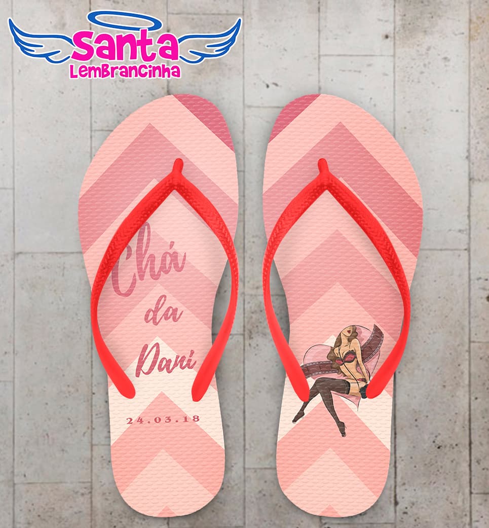 Chinelo Chá de Casamento Personalizado COD 5632