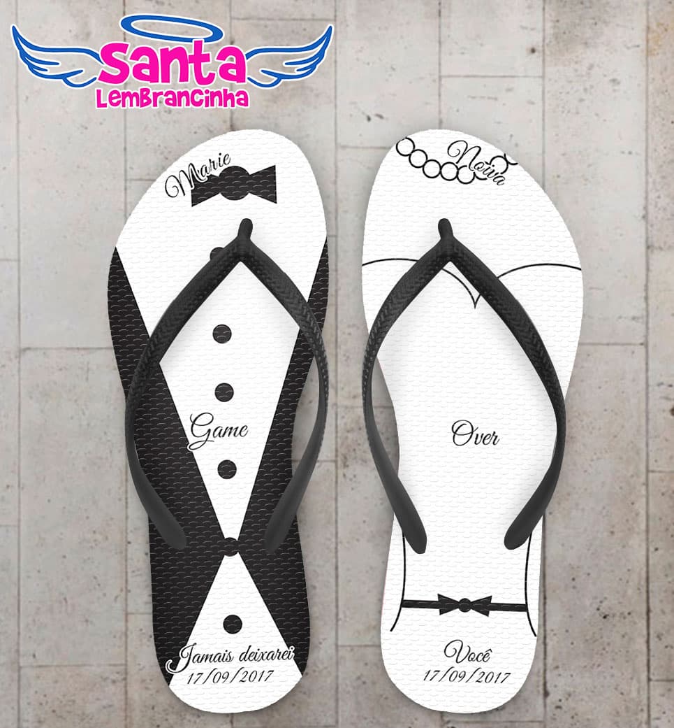 Chinelo Casamento Terno e Vestido Personalizado COD 5306