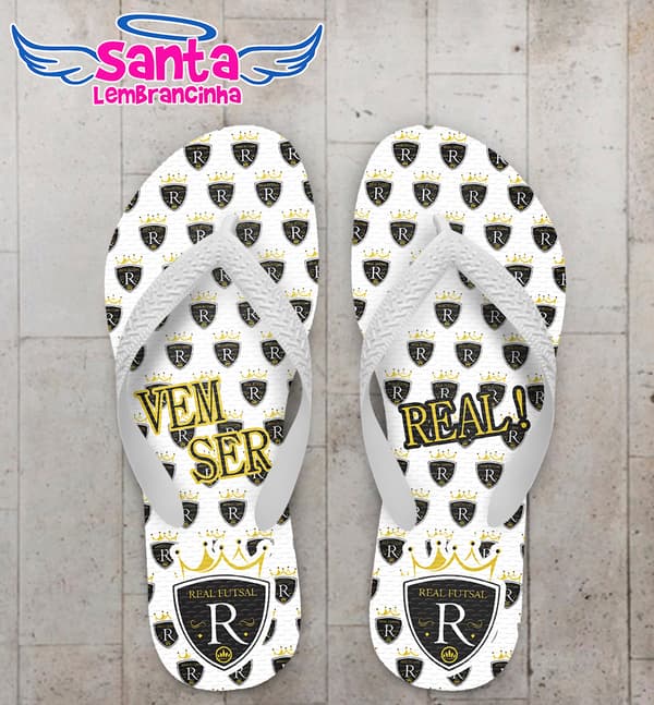 Chinelo Personalizado Futebol Real Futsal COD 5850