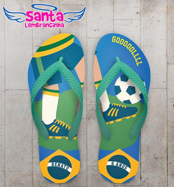 Chinelo Copa do Mundo Personalizado COD 5847
