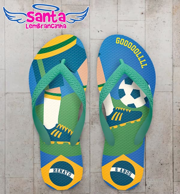 Chinelo Copa do Mundo Personalizado COD 5847