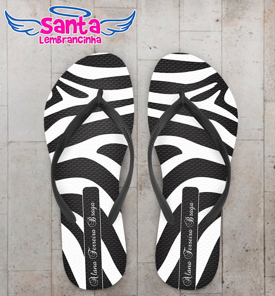 Chinelo Aniversario com Listras de Zebra COD 6103