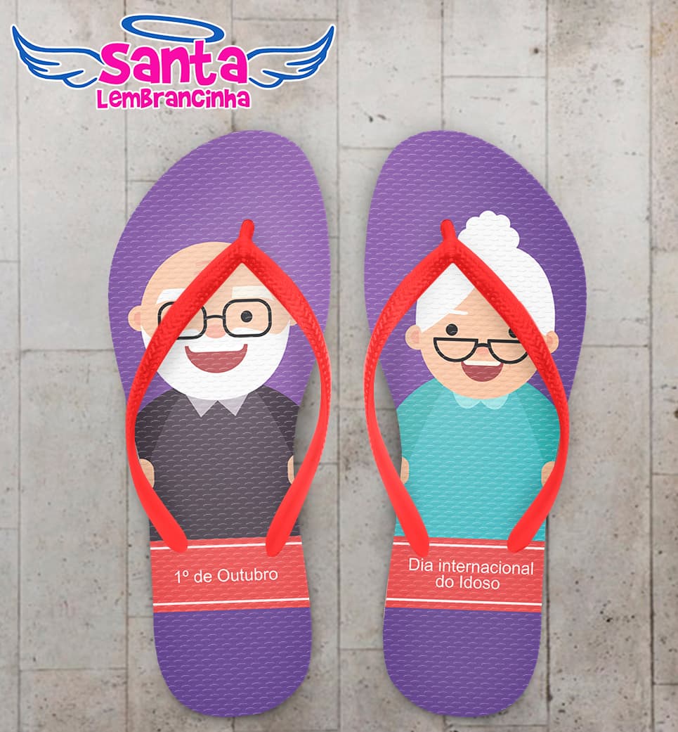 Chinelo Dia do Idoso Personalizado COD 6042