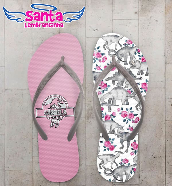 Chinelo Infantil Dinossauro Cute Rosa COD 5894