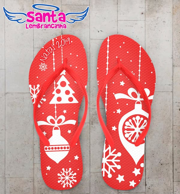 Chinelo Personalizado Natal COD 7821