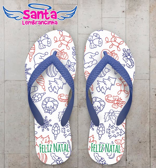 Chinelo Personalizado Natal COD 7820