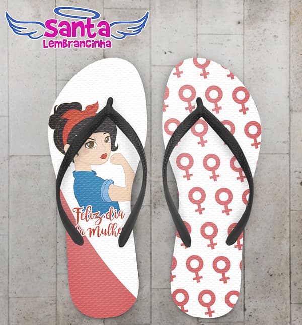 Chinelo Dia da Mulher Personalizado COD 9144