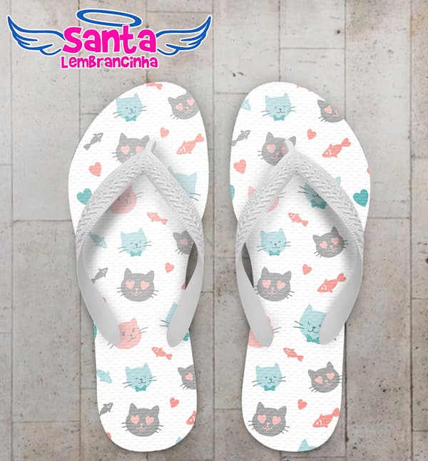 Chinelo Gatos Personalizado COD 9999