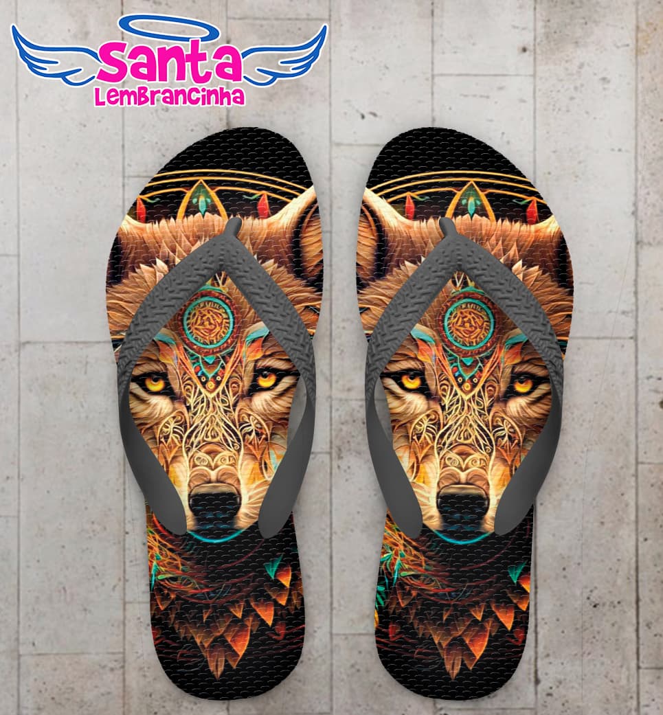 Chinelo Lobo Personalizado COD 12566