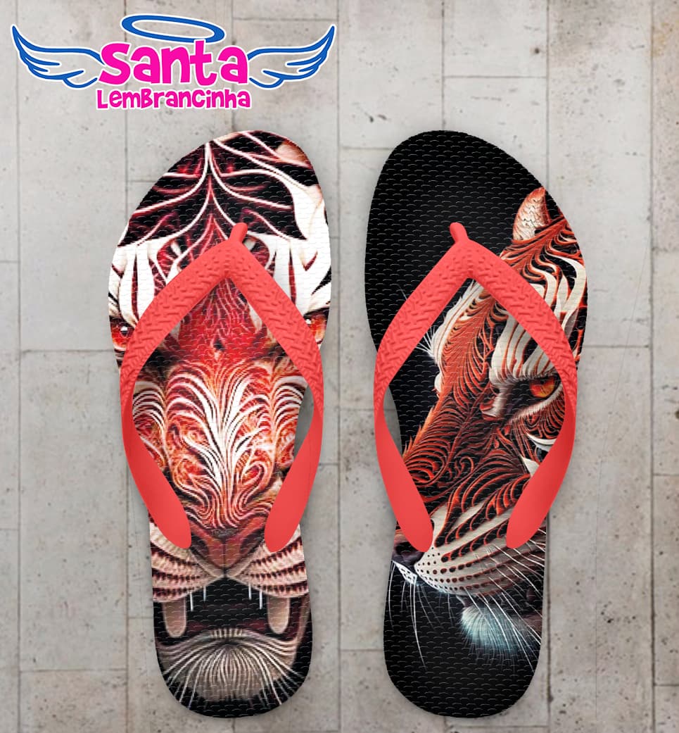 Chinelo Tigre Personalizado COD 12549