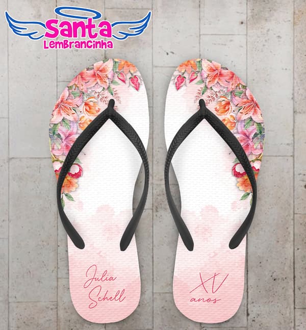 Chinelo 15 anos Personalizado COD 12710