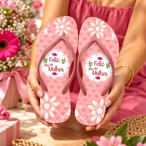 Chinelo Dia da Mulher Personalizado COD 10599