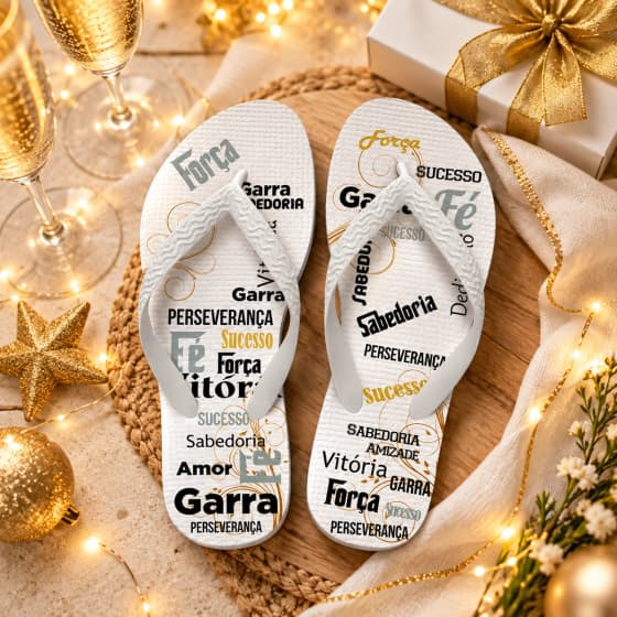 Chinelo Ano Novo Personalizado COD 10216