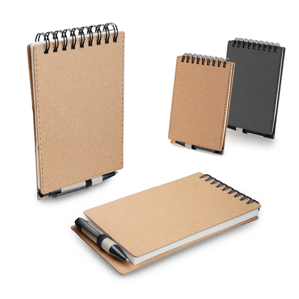 Mini Caderno A6 de anotações com caneta