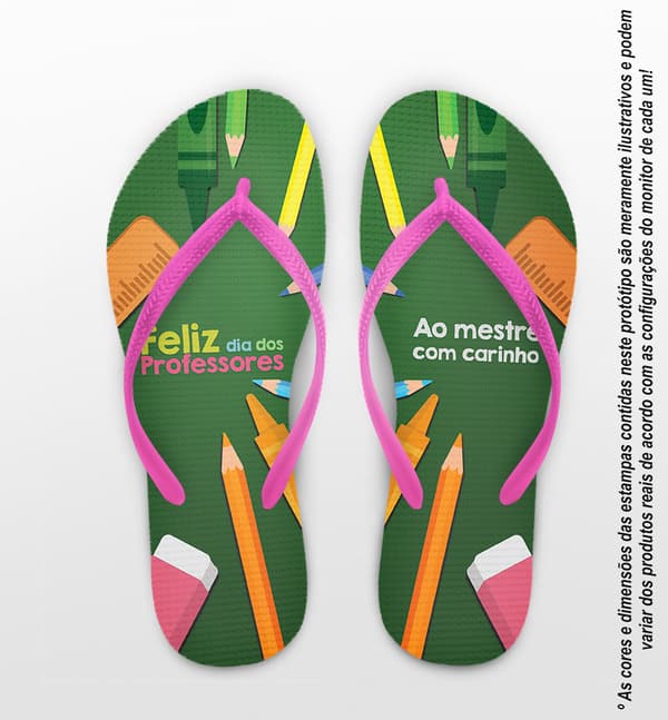 Chinelo Dia do Professor Materiais Escolares COD 9778