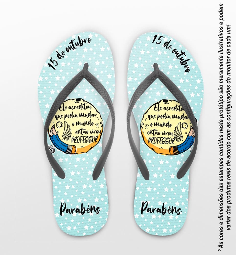 Chinelo Dia Dos Professores Personalizado COD 12504