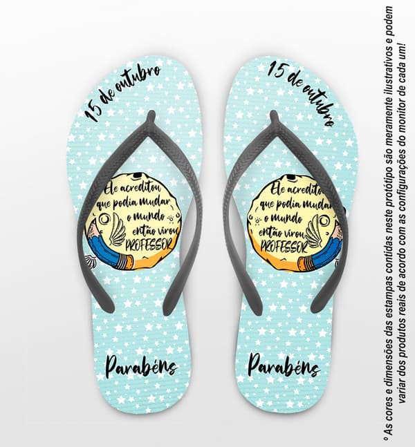 Chinelo Dia Dos Professores Personalizado COD 12504