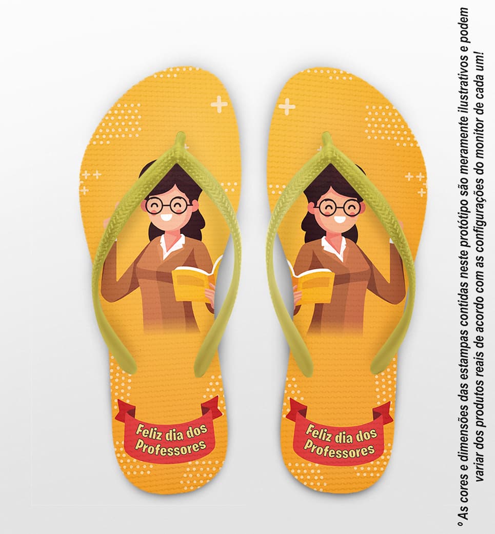 Chinelo Dia do Professor Professora Banner COD 9779