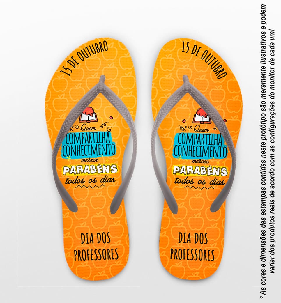 Chinelo Dia Dos Professores Personalizado COD 12511