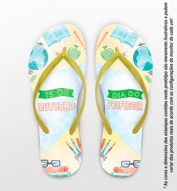 Chinelo Dia Dos Professores Material Escolar Personalizado COD 12503