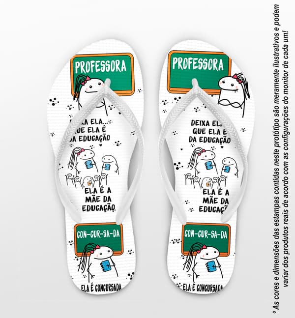 Chinelo Dia Dos Professores Flork Personalizado COD 12506