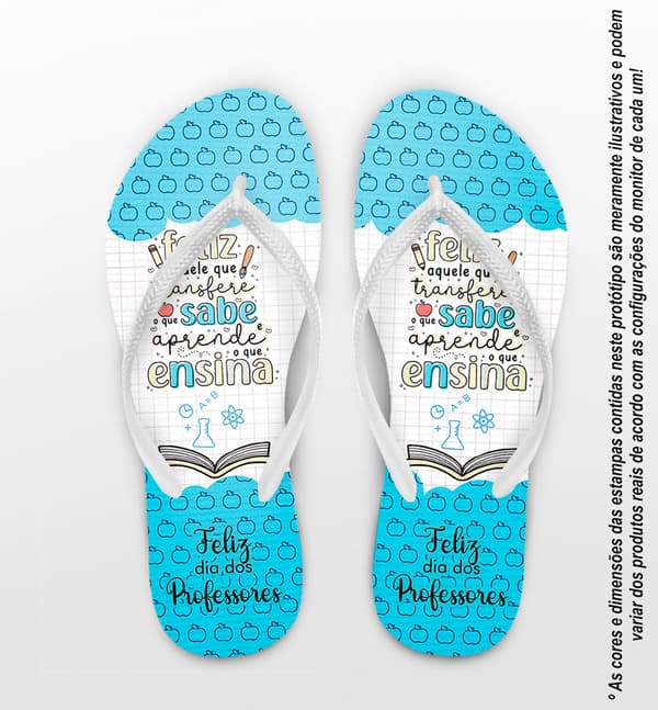 Chinelo Dia Dos Professores Personalizado COD 12496
