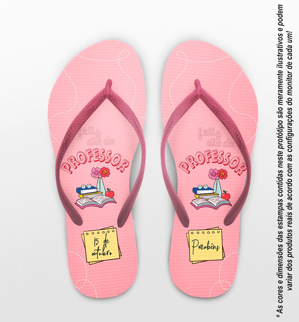 Chinelo Dia Dos Professores Personalizado COD 12499