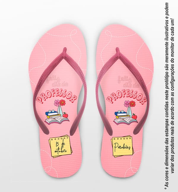 Chinelo Dia Dos Professores Personalizado COD 12499