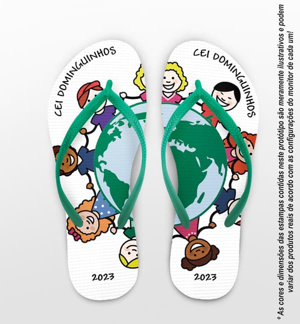 Chinelo Personalizado Dia dos Professores Mundo COD 6292