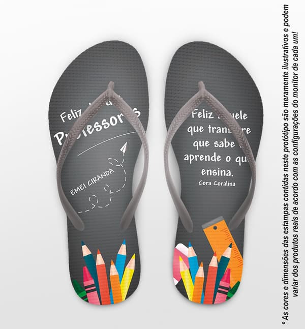 Chinelo Personalizado Dia dos Professores COD 6287