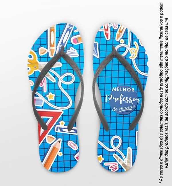Chinelo Dia Dos Professores Material Escolar Personalizado COD 12484
