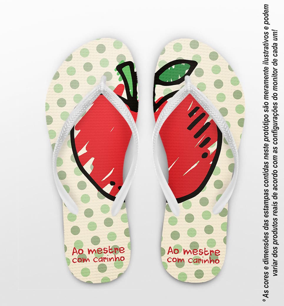 Chinelo Dia do Professor Maca Ao Mestre COD 9780