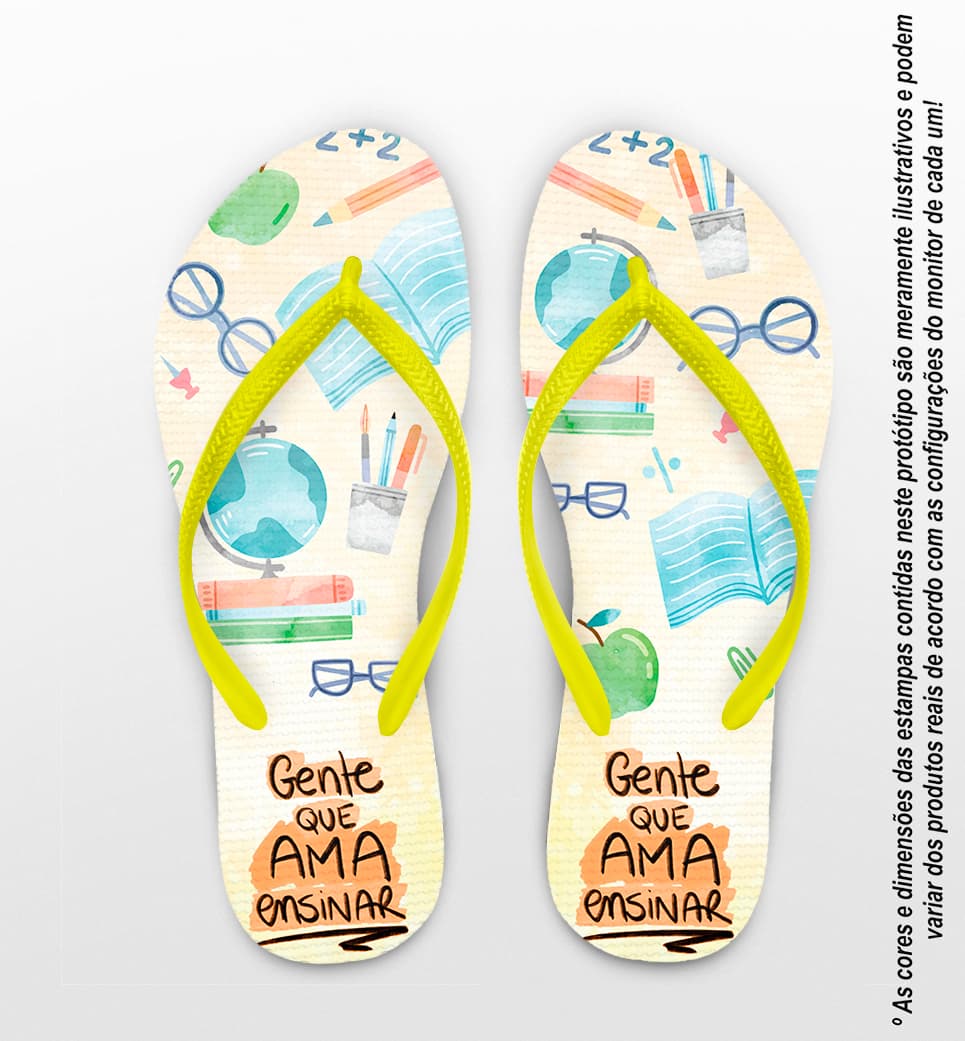 Chinelo Dia Dos Professores Material Escolar Personalizado COD 12505