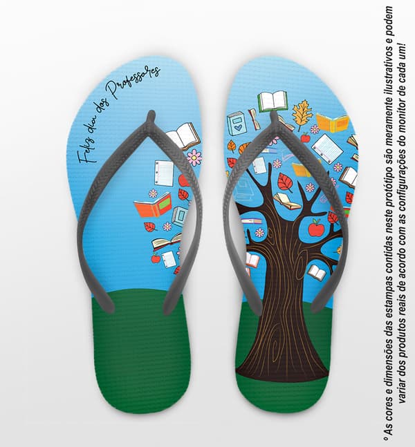 Chinelo Dia do Professor Arvore Livros COD 9786